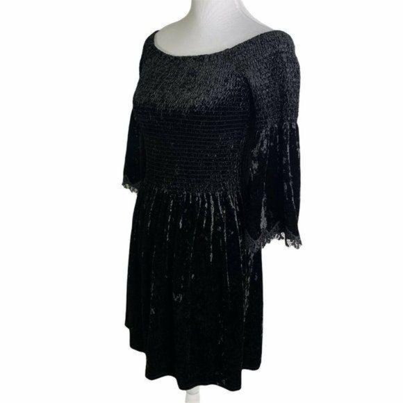 KOBI HALPERIN Dinella Velvet Off  Shoulder Dress - Picture 7 of 12